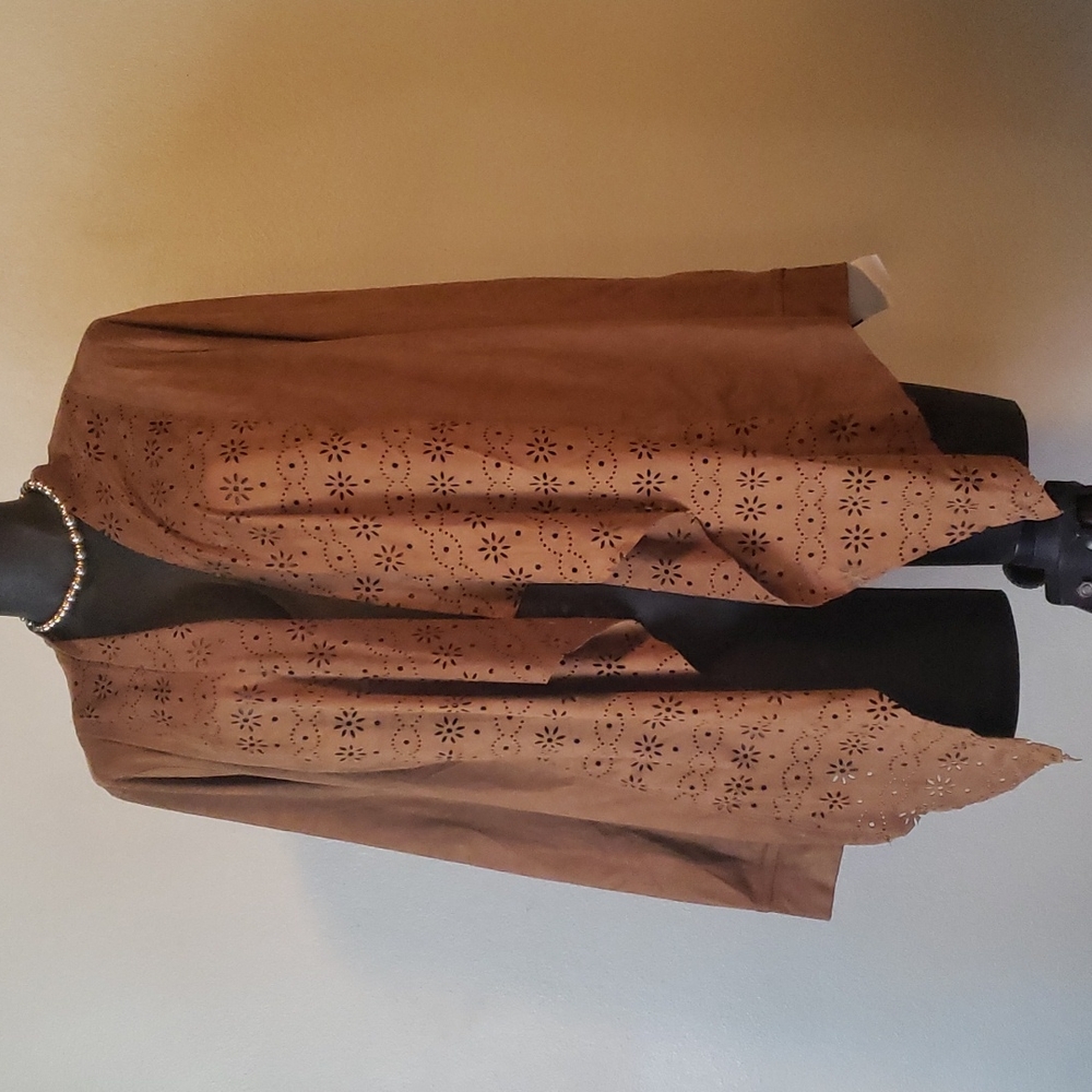 American Rag Apparel faux suede high low jacket. Sz 1x